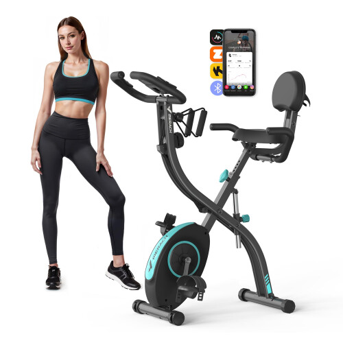 MERACH Foldable Exercise Bike  Exclusive APP for Customizable Plans 16Level