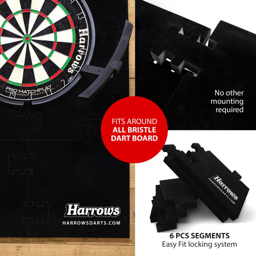 Harrows XL Dartboard Surround – Large 6Piece Wall Protector Ring or Complet 1
