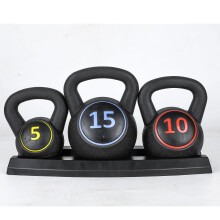 3 Pcs Kettlebell Set 5lb 10lb 15lb Weight Lifting Training Kettle Bell for Cardio Strength Exercise Ideal for Home Gym Workouts