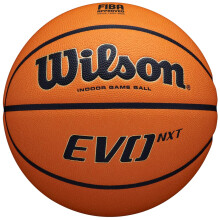 Wilson Basketball EVO NXT FIBA GAME BALL Mixed Leather Ideal for Indoor Size 7 Brown WTB0965XB
