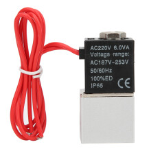 Elektrický solenoidový vzduchový ventil, normálně uzavřený, nulový diferenciální, pneumatické ovládání výkonu, eloxovaný hliník,