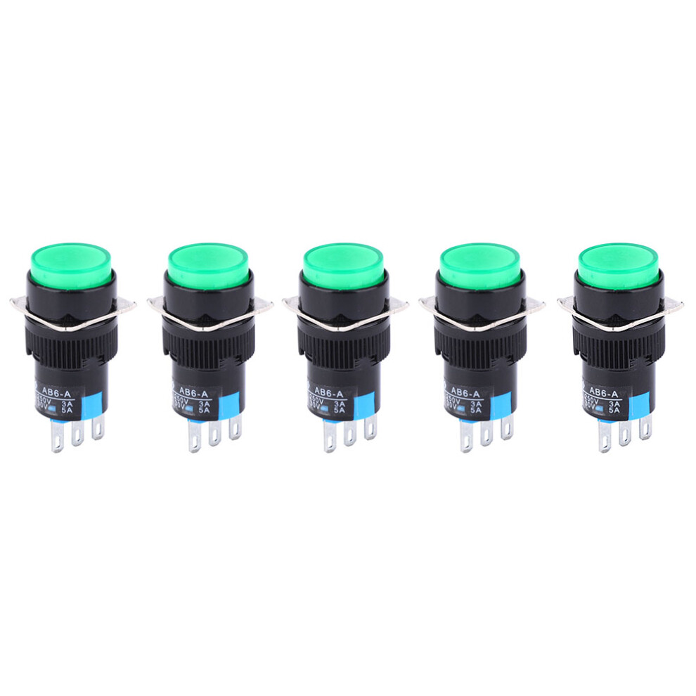 Momentary Push Button Switch, Led Lamp 3Pin Self-Locking Round Cap Push Button Switch For Electronic Equipment Automation Devices, Waterproof Push 9464372447145