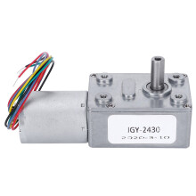 Motor electric de 12V CC cu turație redusă, autoblocant cu encoder, motor reversibil cu cuplu ridicat și angrenaj melcat turbo, reducere a