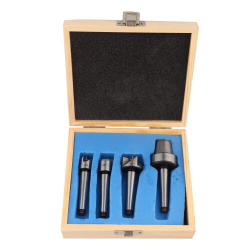 Kit de ferramentas para torno de madeira com eixo cônico Morse, design resistente a líquidos de corte, compatível com ambientes de carga média e