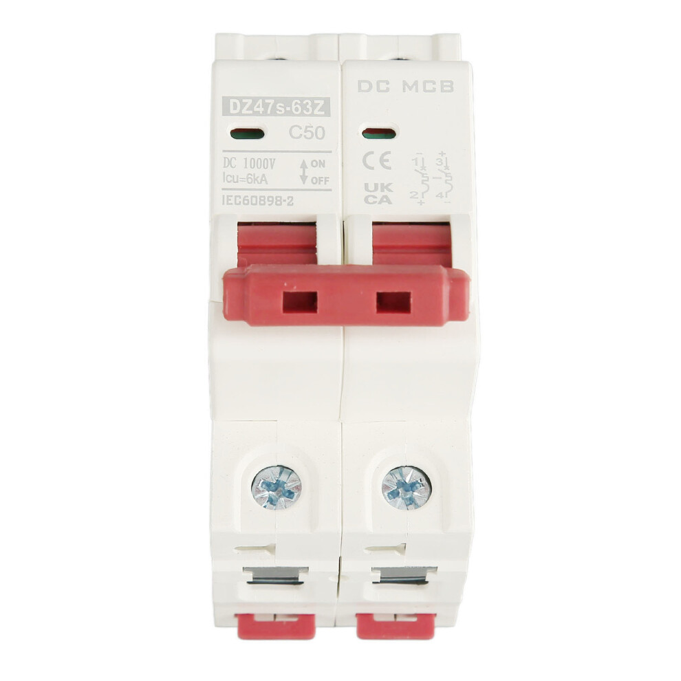 6000A Pv Dc Circuit Breaker 2 Pole 50A 1000V Short Circuit Breaking Capacity 8791381027534