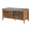 Shoe bench with 2 sliding doors and openwork slats, 112 cm wide, LIAM 3