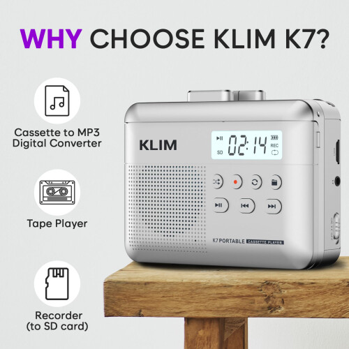 KLIM K7 Cassette Tape Player - Cassette to MP3 Con 1