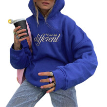 Trendy hættetrøjer til kvinder, overdimensionerede hættetrøjer med broderet engelsk design, langærmede sweatshirts, pullover-toppe, bløde