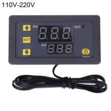 Digitale temperatuurregelaar met LCD-scherm, digitale timer, dubbel LED-display, koel- of verwarmingsmodus, hoge regelprecisie met relaisuitgang voor