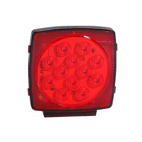 LED Trailer Lights Waterproof Submersible Multifunctional Rectangular Trailer Tail Light Stop Turn Running Lights License Plate Illumination DOT 2