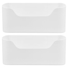 2 Pack Wall Mounted Kitchen Cabinet Door Organizer ABS Storage Boxes for Pantry Bathroom Office