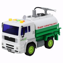Realistischer Müllwagen mit Licht und Sound, Reibungsantrieb, Frontlader-Recyclingwagen für Kinder, Tür zum Öffnen, robuste Metallkabine