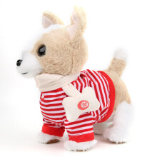 Interactive Pet Dog Electronic Puppy Toy Walking Barking Tail Wagging Companion For Kids Animated Nodding Head Battery Operated Mechanical Toy