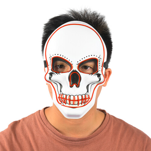 Μάσκες με λάμψη LED, τρομακτική μάσκα για το Halloween, φωτιζόμενη μάσκα, ρυθμιζόμενο 1