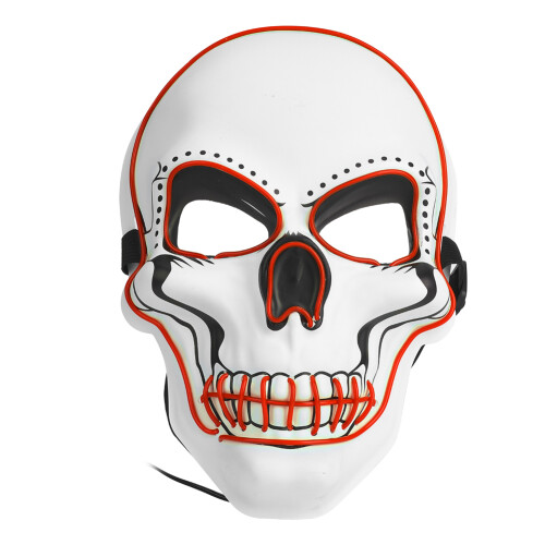 Φωτιζόμενες Μάσκες για Στολή Halloween Μάσκα LED με Φωτισμό Τρομακτική Μάσκα LED με 1