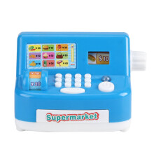 Caja registradora de juguete para juegos de simulación, juguetes de supermercado con escáner que funciona y sonidos reales, juguete educativo para