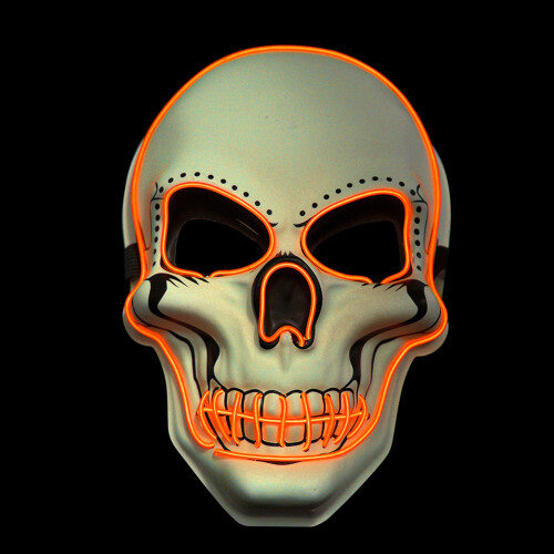 Φωτιζόμενες Μάσκες για Στολή Halloween Μάσκα LED με Φωτισμό Τρομακτική Μάσκα LED με 2