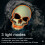 Μάσκες με λάμψη LED, τρομακτική μάσκα για το Halloween, φωτιζόμενη μάσκα, ρυθμιζόμενο 6