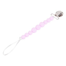 Schnullerclip aus lebensmittelechtem Silikon mit stabilem Eisenverschluss. Weicher, flexibler Clip. Stilvolles Baby-Accessoire für Neugeborene und