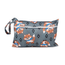Sacs imperméables et réutilisables pour affaires de bébé, sacs de voyage lavables à double poche avec fermeture éclair et poignée, sacs de