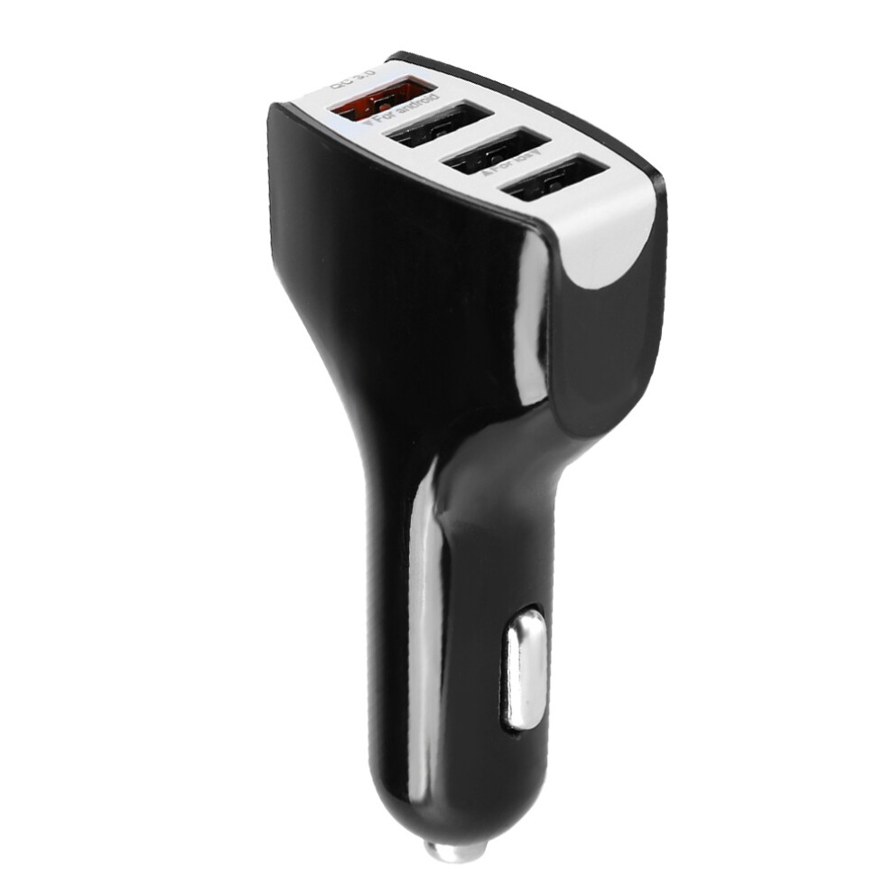 Car Charger With Usb Ports Fast Charger Smart Ic Multi Port Car Charging Device Voltage Meter Compact Design For Iphone Samsung Devices 9358999973876