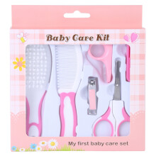 Babyverzorgingsset voor pasgeborenen, babynagelset met zachte borstelharen, BPA-vrij materiaal, nagelknipper van koolstofstaal, ergonomisch ontwerp