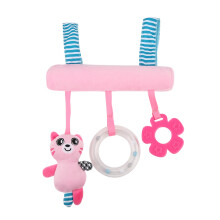 Plysj hengende rangle leker for baby nyfødt spiral aktivitetsleke bilsete barnevogn crib plysj kosedyr bitering ring bjelle BB-enhet oppdagelse