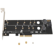 Adaptor SSD M.2NGFF M-Key compatibil cu versiuni anterioare PCIe cu pini plați placați cu aur de 25 mm și degete aurite de 5 mm grosime, soluție