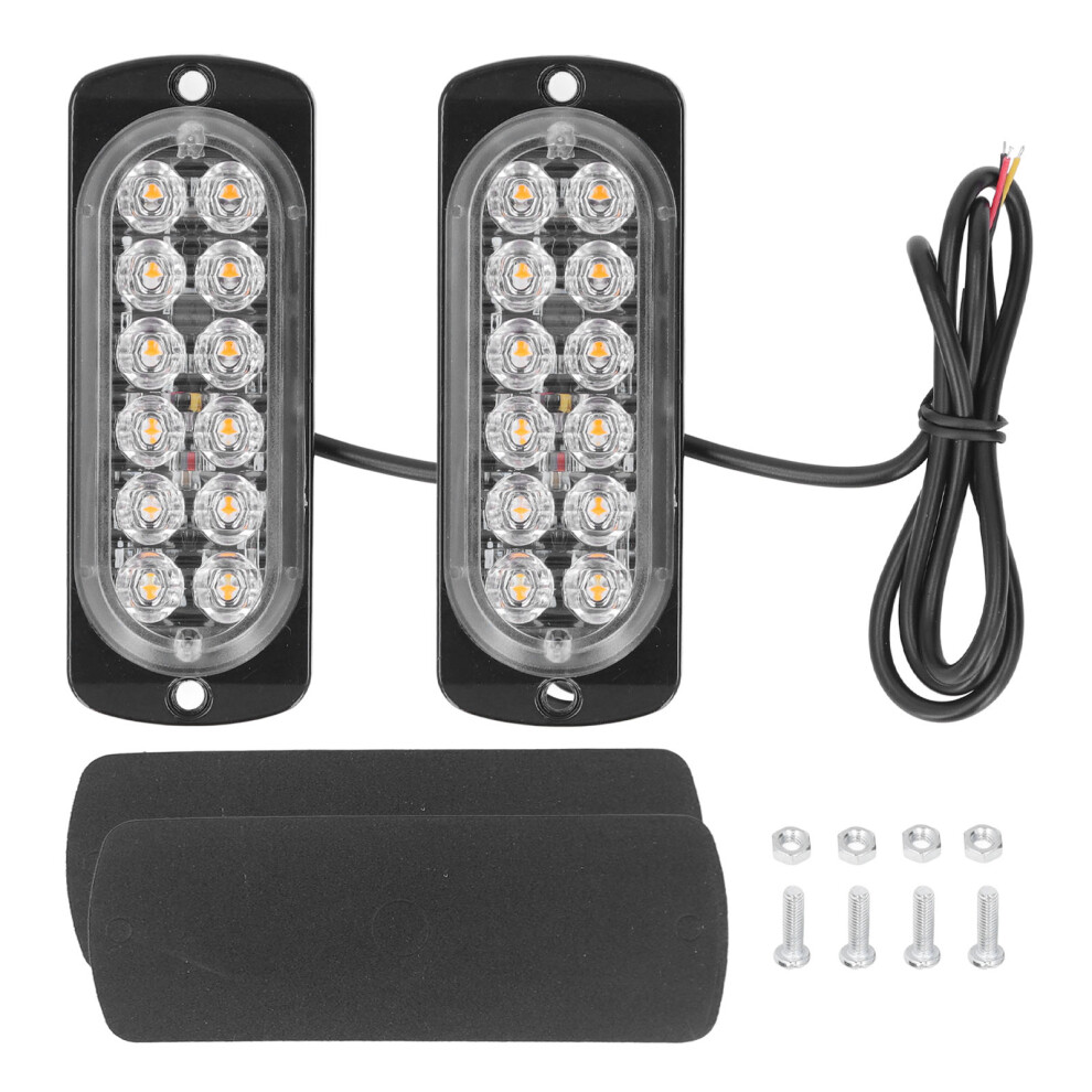 Emergency Strobe For Vehicle, Super Bright Waterproof Flashing Led Warning Hazard Bar Surface Mount With 18 Strobing Modes Slim Design Light 9358999977744