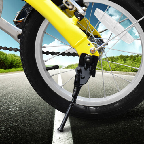Suporte de descanso para bicicleta infantil de 12 polegadas, suporte traseiro unilateral em aço carbono com mola externa. 2