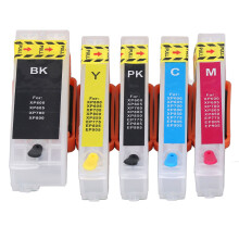 Navulinktcartridge met permanente chip, herbruikbare inktcartridgeset van PP-materiaal, duurzaam en soepele inktuitvoer voor diverse