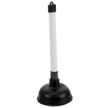 Heavy Duty Toilet Plunger with Long Handle and Strong Suction for Fast Drain Unclogging in Home or Dorm