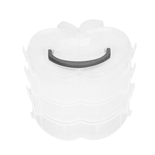 Multi-Purpose Organizer Box with Detachable Tiers 3-Tier Stackable Storage Transparent Design Clear Container Box Adjustable Compartments Lightweight 1
