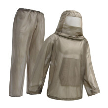 Beekeeper Suit Lightweight Breathable Full Body Protection with Clear View Hoodie M L Coffee