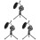 3Sets Black Microphone Tripod Filter Stand Durable ABS for 2