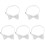 5Pcs Durable White Polyester Bow Ties for Kids Formal and Performance 4