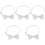 5Pcs Durable White Polyester Bow Ties for Kids Formal and Performance 5