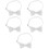 5Pcs Durable White Polyester Bow Ties for Kids Formal and Performance 9