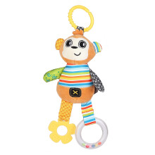 Chocalho interativo para bebês, desenvolve habilidades táteis e motoras finas. Brinquedo de pelúcia macio e educativo com mordedor, ideal para