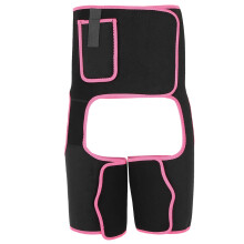 Cinta modeladora de compressão para cintura e coxas, ideal para exercícios pós-parto. Ativada pelo suor, esta cinta modeladora de neoprene com