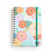 Kalenderplanner 2025 met waterbestendige omslag, week- en maandpagina's, dubbele spiraalbinding, hoogwaardig papier en een elegante harde kaft.