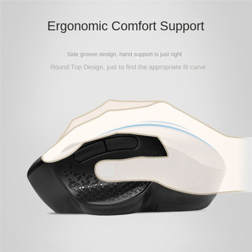 Wireless Mouse  for Computer Laptop Dual Mode Ergonomic Rechargeable Mouse Black 2