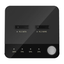 M.2 /NVMe Dual-Bay Harde Schijf Docking Station Kloon Duplicator Offline Kloon M.2 Klooner Gegevens met LED-Indicator