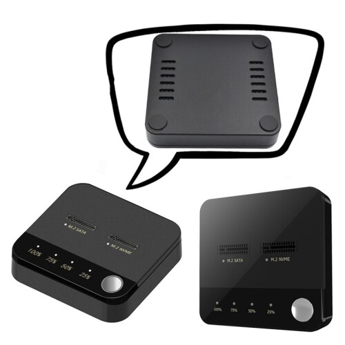M.2 /NVMe Dual-Bay Hard Drive Docking Station Clone Duplicator Offline Clone M.2 Cloner Data with LED Indicator 1