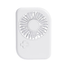 Portable USB Fan with Adjustable Speed, Quiet Handheld Cooling for Bedroom Office School, White