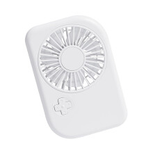 Portable USB Fan Adjustable Cooling for Travel Office Outdoor Use Small White