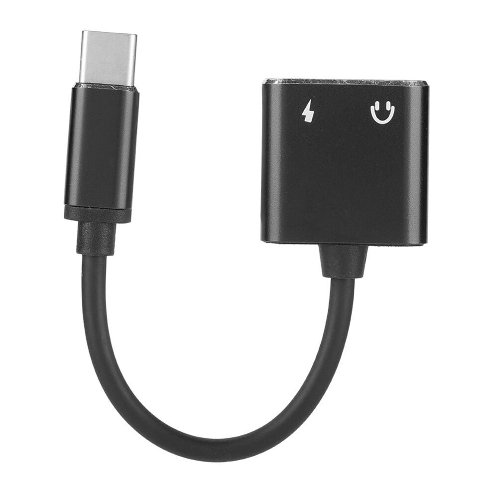 Type C Audio Charging Adapter, Hifi Sound Quality 2 In 1 Usb C To Aux Dongle With Fast Charging Function For Headphones And Chargers, Universal 9358999988238