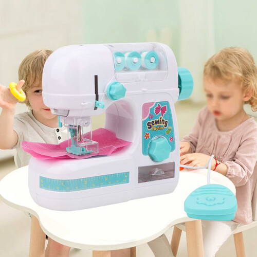 Beginner Friendly Sewing Machine, Battery Powered Sewing Machine with Dual Speed Functionality Educational Toy for Kids, Includes Extension Table 2