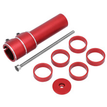 Extensor de haste de garfo de bicicleta, adaptador elevador de guidão de bicicleta, adaptador de elevação de direção em liga de alumínio,