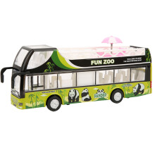 Autobus giocattolo in metallo pressofuso con meccanismo a frizione, corpo in lega, strumento educativo, colori vivaci, porte apribili, autobus urbano.